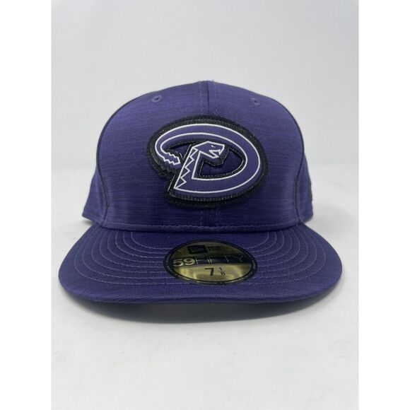New Era 59Fifty Arizona Diamondbacks Purple MLB Fitted Hat Mens Size 7‎ 1/8 NEW - Picture 1 of 5